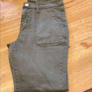 Seven7 Utility Skinny Ankle Olive Green Pants, NWOT